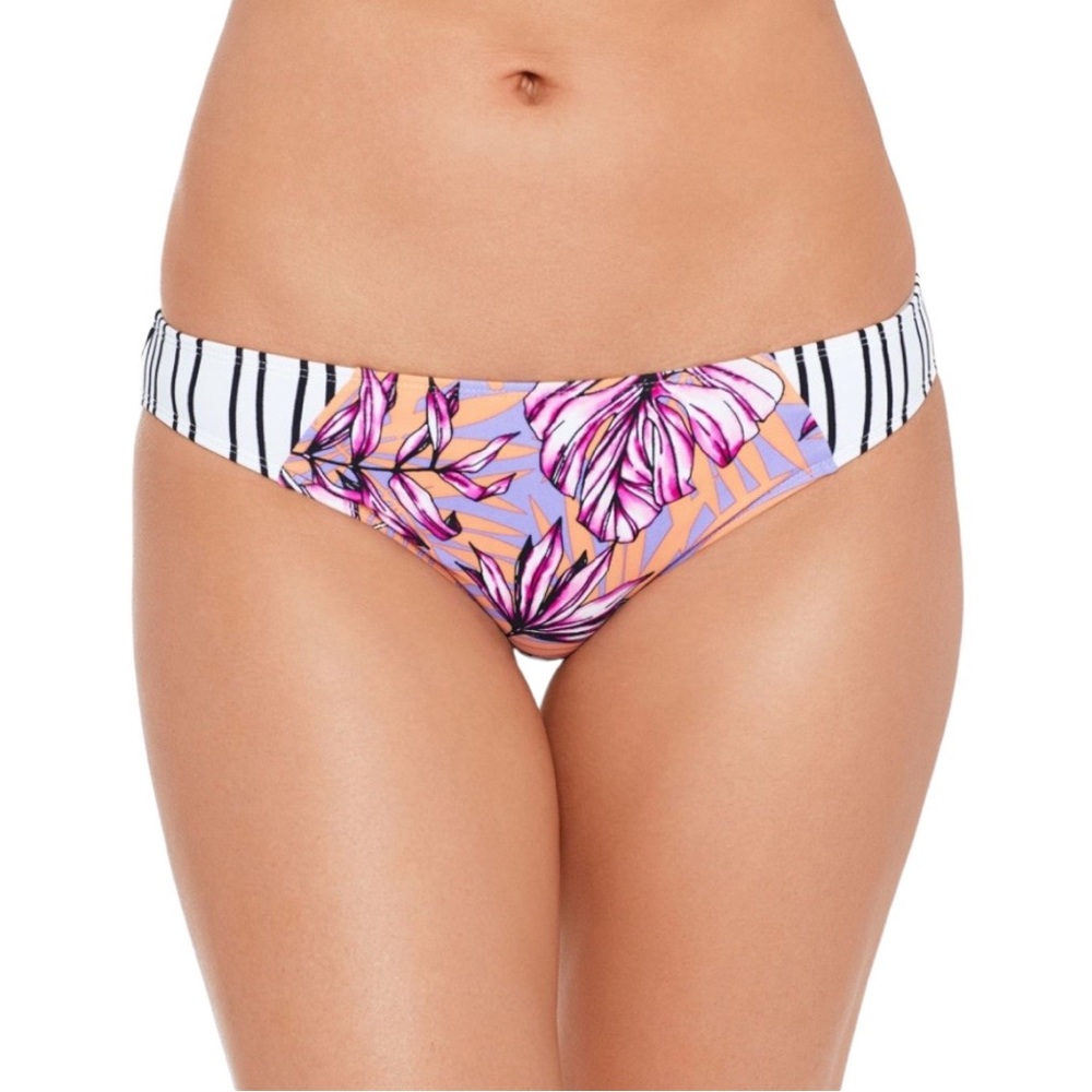 Salt + Cove LILAC MULTI Hawaii Printed 2-piece High-Neck Cutout Halter Tankini - Picture 5 of 12